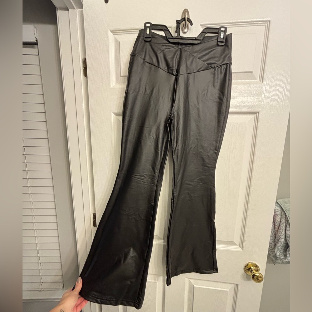 Flare Pleather Pants